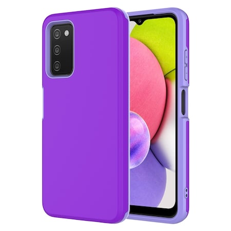 Classic Slim Dual Layer Case For Samsung Galaxy A03s Purple